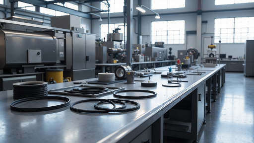 Modern metal factory facility with advanced equipment and clean industrial environment